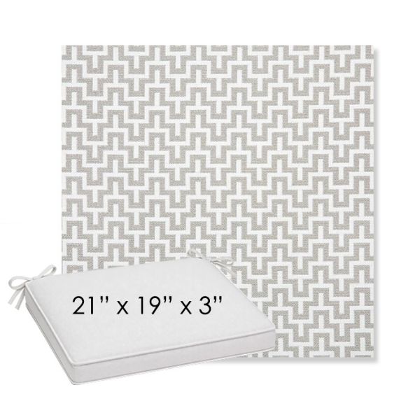 Picture of Underline Dove | Sunbrella® 21" x 19" x 3" Outdoor Dining Cushion