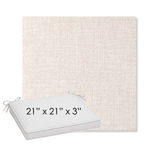Picture of Abstraction Parchment | Sunbrella® 21" x 21" x 3" Outdoor Dining Cushion
