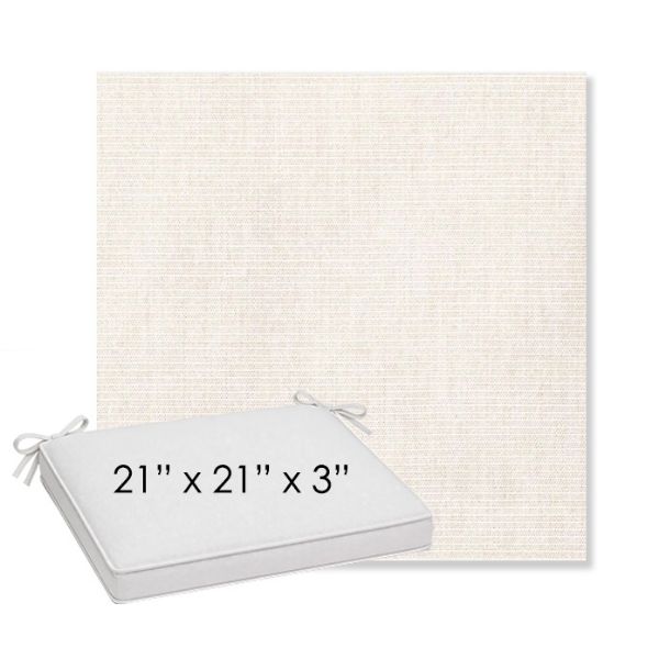Picture of Ambrose Linen | Sunbrella® 21" x 21" x 3" Outdoor Dining Cushion