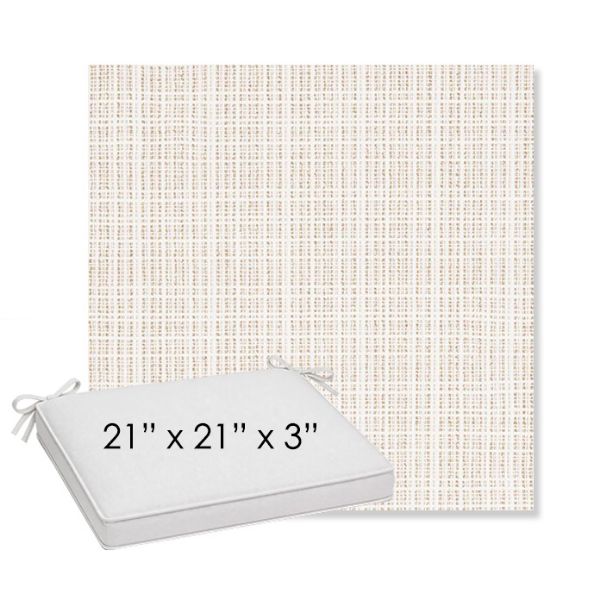 Picture of Benson Sand | Sunbrella® 21" x 21" x 3" Outdoor Dining Cushion