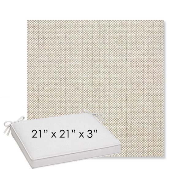 Picture of Blend Linen | Sunbrella® 21" x 21" x 3" Outdoor Dining Cushion