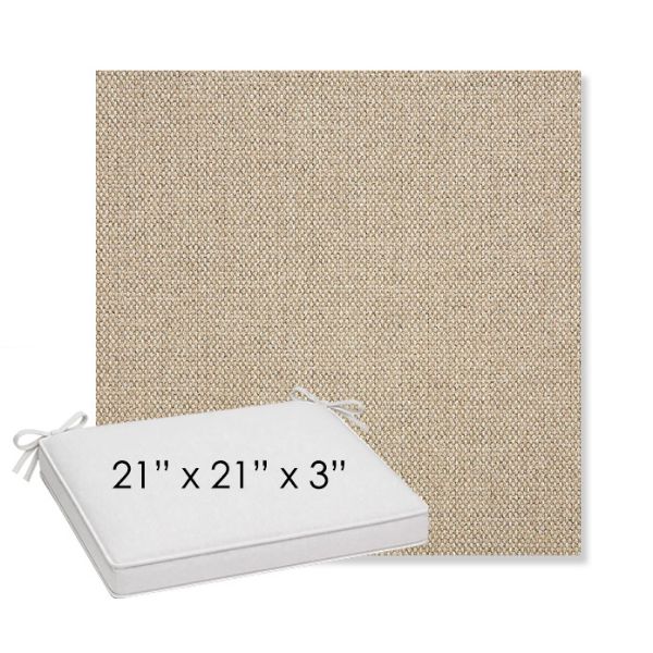Picture of Blend Sand | Sunbrella® 21" x 21" x 3" Outdoor Dining Cushion