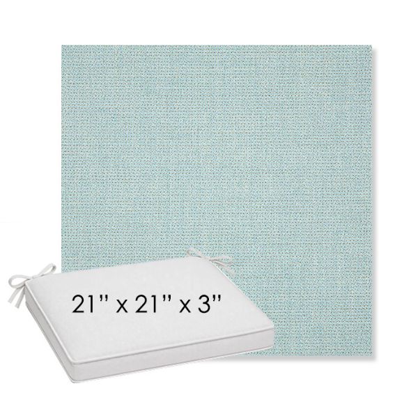 Picture of Bliss Dew | Sunbrella® 21" x 21" x 3" Outdoor Dining Cushion