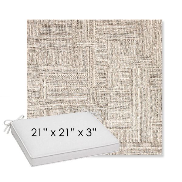 Picture of Boro Walnut | Sunbrella® 21" x 21" x 3" Outdoor Dining Cushion