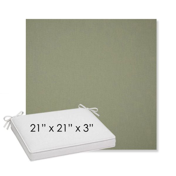 Picture of Canvas Almond | Sunbrella® 21" x 21" x 3" Outdoor Dining Cushion