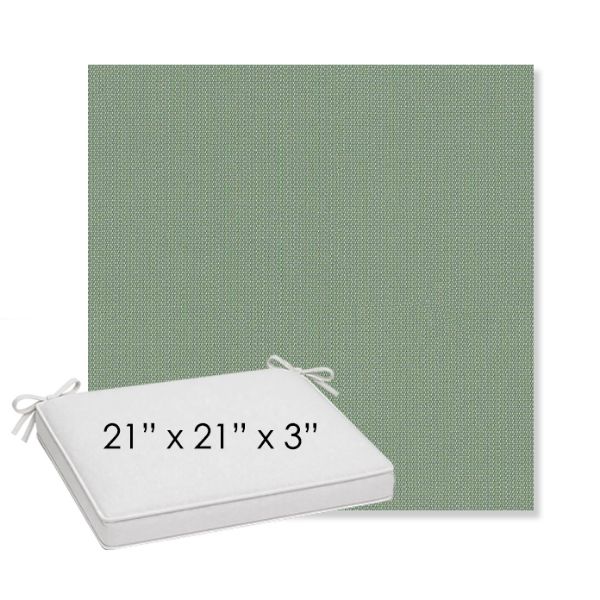Picture of Canvas Celadon | Sunbrella® 21" x 21" x 3" Outdoor Dining Cushion