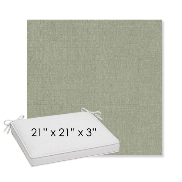 Picture of Canvas Seasalt | Sunbrella® 21" x 21" x 3" Outdoor Dining Cushion