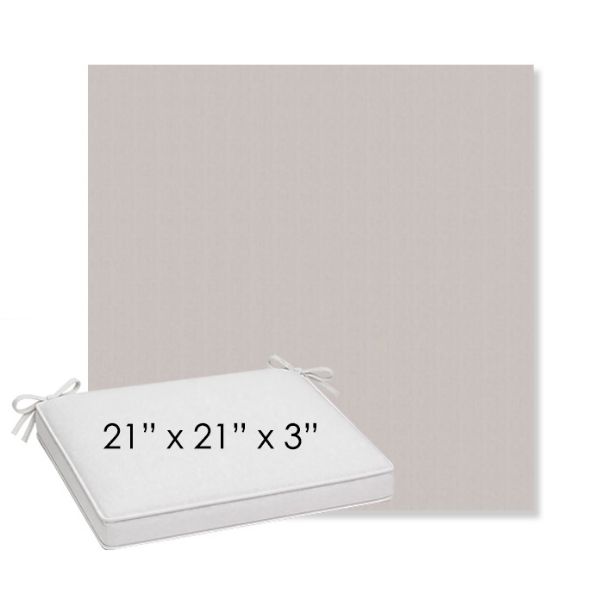Picture of Canvas Silver Gray | Sunbrella® 21" x 21" x 3" Outdoor Dining Cushion