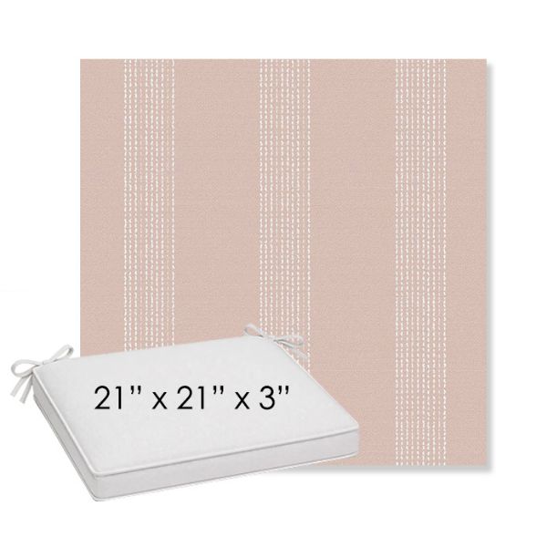 Picture of Caper Blush | Sunbrella® 21" x 21" x 3" Outdoor Dining Cushion