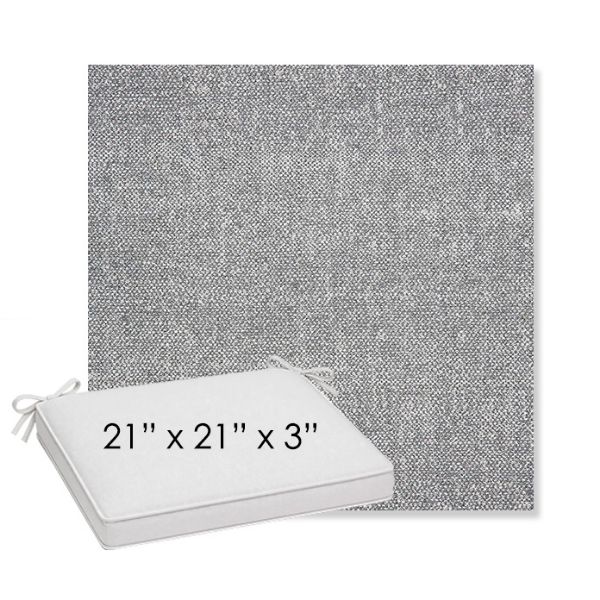 Picture of Chartres Gull | Sunbrella® 21" x 21" x 3" Outdoor Dining Cushion