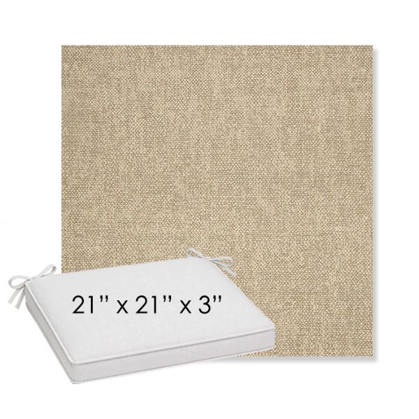 Picture of Chartres Malt | Sunbrella® 21" x 21" x 3" Outdoor Dining Cushion