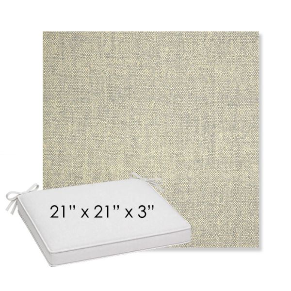 Picture of Chartres Pebble | Sunbrella® 21" x 21" x 3" Outdoor Dining Cushion