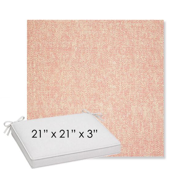 Picture of Chartres Rose | Sunbrella® 21" x 21" x 3" Outdoor Dining Cushion
