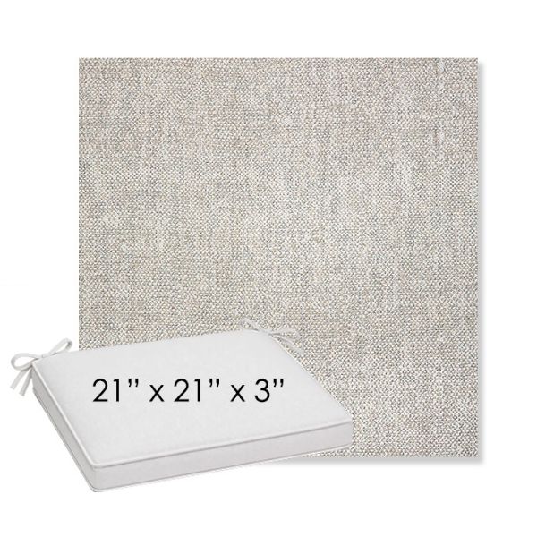 Picture of Chartres Silk | Sunbrella® 21" x 21" x 3" Outdoor Dining Cushion