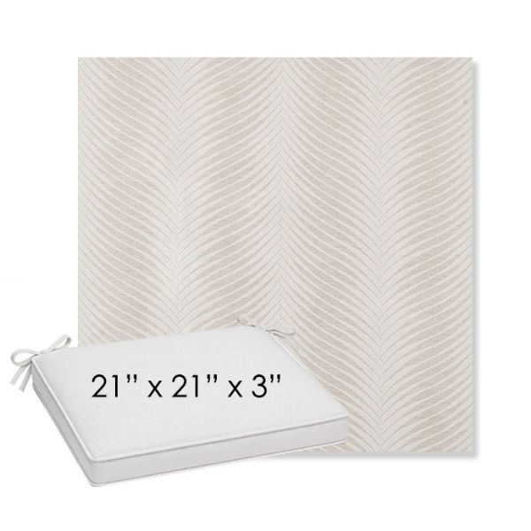 Picture of Clock Out Cloud | Sunbrella® 21" x 21" x 3" Outdoor Dining Cushion