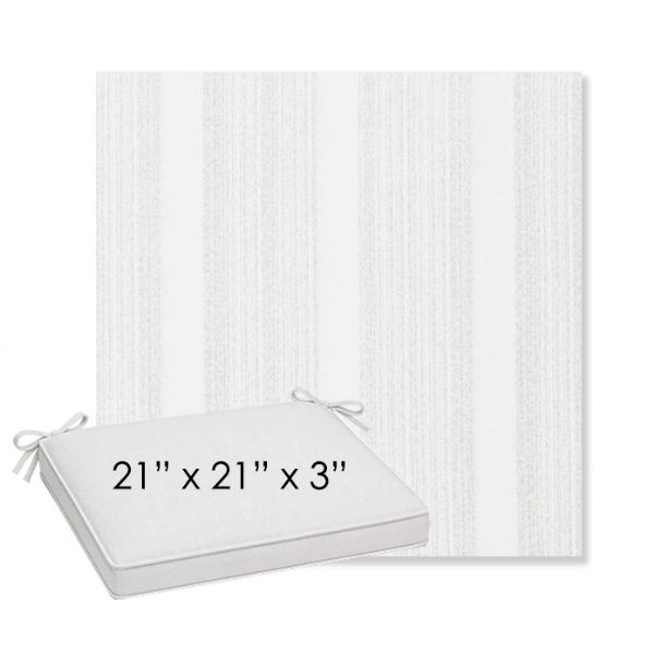 Picture of Compose Linen | Sunbrella® 21" x 21" x 3" Outdoor Dining Cushion