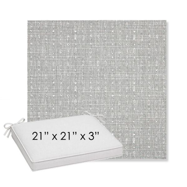 Picture of Embrace Pewter | Sunbrella® 21" x 21" x 3" Outdoor Dining Cushion