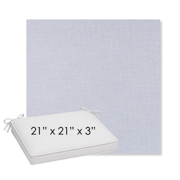 Picture of Exhale Sky | Sunbrella® 21" x 21" x 3" Outdoor Dining Cushion