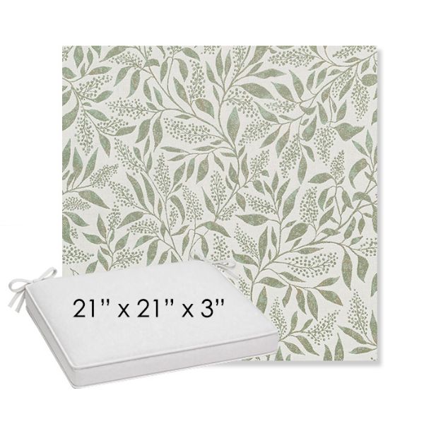 Picture of Exquisite Aloe | Sunbrella® 21" x 21" x 3" Outdoor Dining Cushion