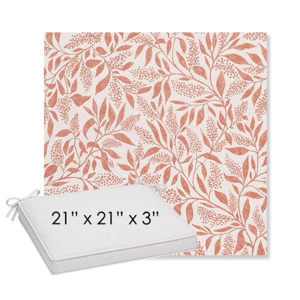 Picture of Exquisite Guava | Sunbrella® 21" x 21" x 3" Outdoor Dining Cushion