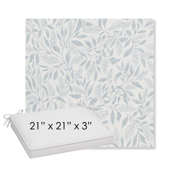 Picture of Exquisite Mist | Sunbrella® 21" x 21" x 3" Outdoor Dining Cushion