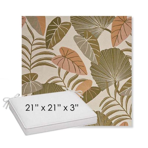 Picture of Fernie Mimosa | Sunbrella® 21" x 21" x 3" Outdoor Dining Cushion