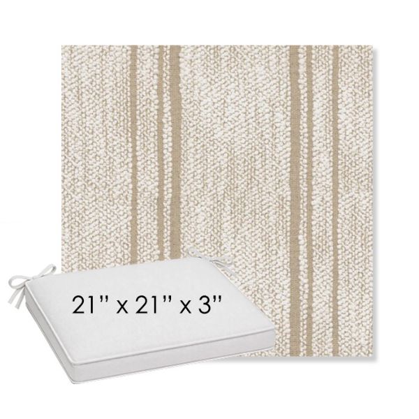 Picture of Harvest Kaolin | Sunbrella® 21" x 21" x 3" Outdoor Dining Cushion