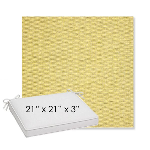 Picture of Idol Canary | Sunbrella® 21" x 21" x 3" Outdoor Dining Cushion
