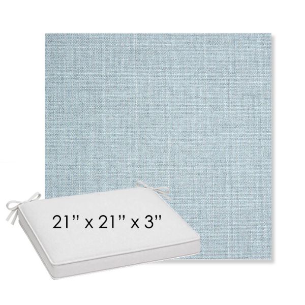 Picture of Idol Frost | Sunbrella® 21" x 21" x 3" Outdoor Dining Cushion