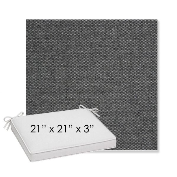 Picture of Idol Slate | Sunbrella® 21" x 21" x 3" Outdoor Dining Cushion