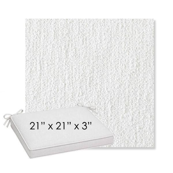 Picture of Improve White | Sunbrella® 21" x 21" x 3" Outdoor Dining Cushion