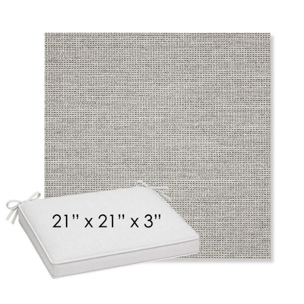 Picture of Kudos Ash | Sunbrella® 21" x 21" x 3" Outdoor Dining Cushion