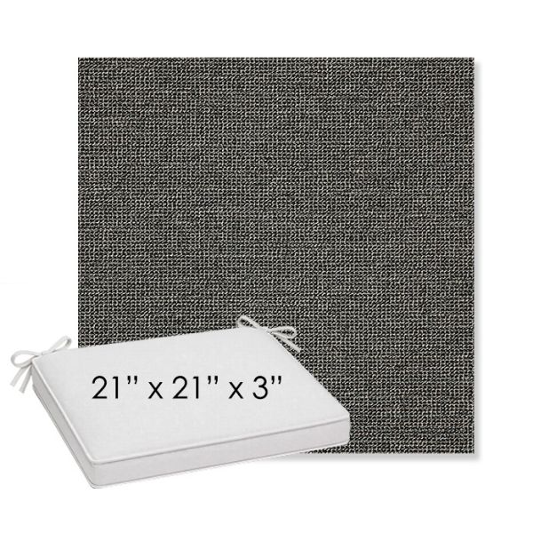 Picture of Kudos Carbon | Sunbrella® 21" x 21" x 3" Outdoor Dining Cushion