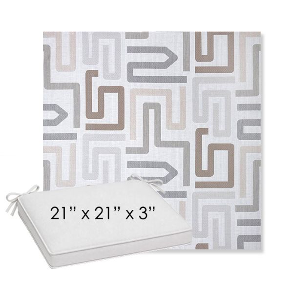 Picture of Labyrinth Cloud | Sunbrella® 21" x 21" x 3" Outdoor Dining Cushion