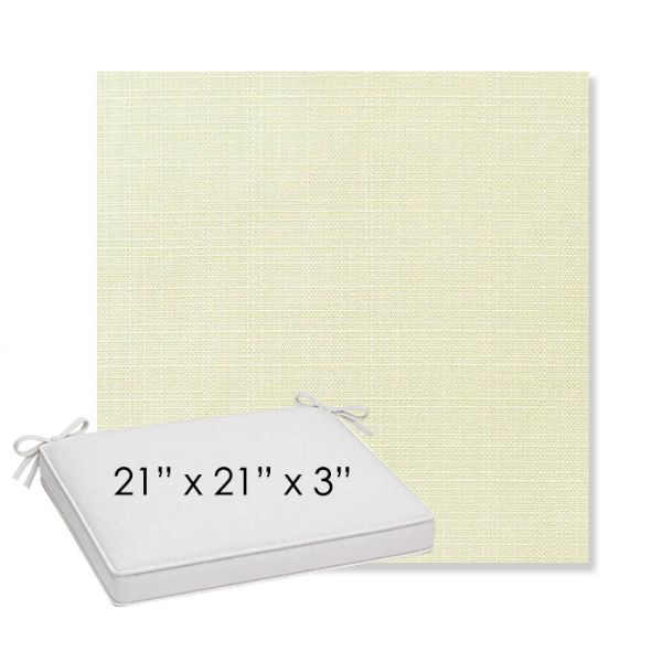 Picture of Linen Natural | Sunbrella® 21" x 21" x 3" Outdoor Dining Cushion