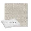 Picture of Linen Silver | Sunbrella® 21" x 21" x 3" Outdoor Dining Cushion