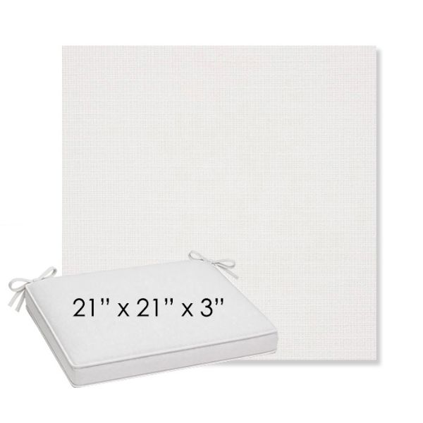 Picture of Linville Snow | Sunbrella® 21" x 21" x 3" Outdoor Dining Cushion