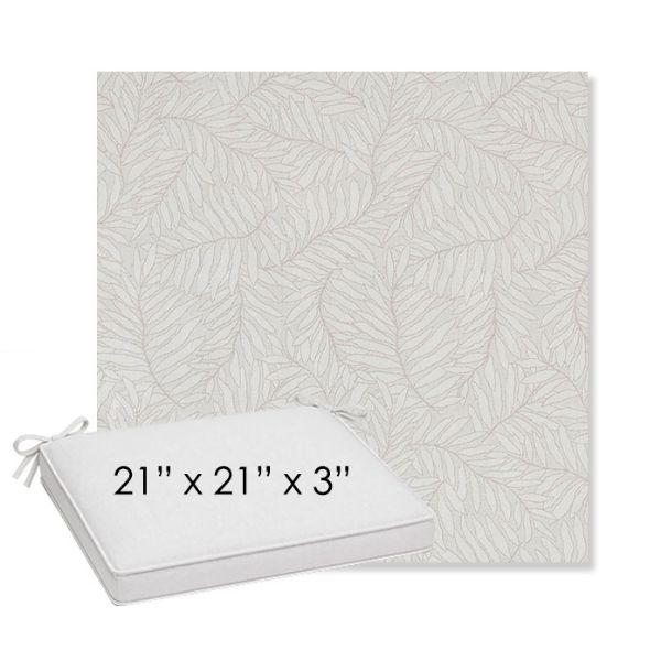Picture of Lively Parchment | Sunbrella® 21" x 21" x 3" Outdoor Dining Cushion