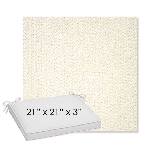 Picture of Margo Snow | Sunbrella® 21" x 21" x 3" Outdoor Dining Cushion