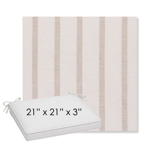 Picture of Mixi Linen | Sunbrella® 21" x 21" x 3" Outdoor Dining Cushion