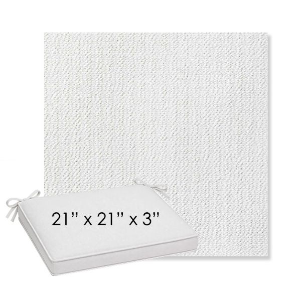 Picture of Momento Snow | Sunbrella® 21" x 21" x 3" Outdoor Dining Cushion