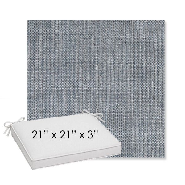 Picture of Nova Denim | Sunbrella® 21" x 21" x 3" Outdoor Dining Cushion