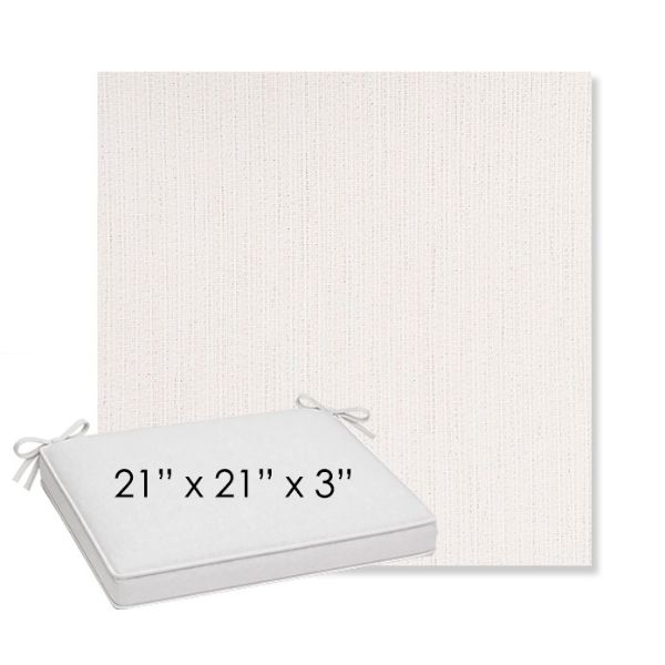 Picture of Nova Parchment | Sunbrella® 21" x 21" x 3" Outdoor Dining Cushion