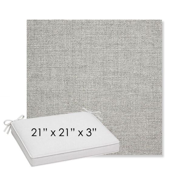 Picture of Piazza Pebble | Sunbrella® 21" x 21" x 3" Outdoor Dining Cushion