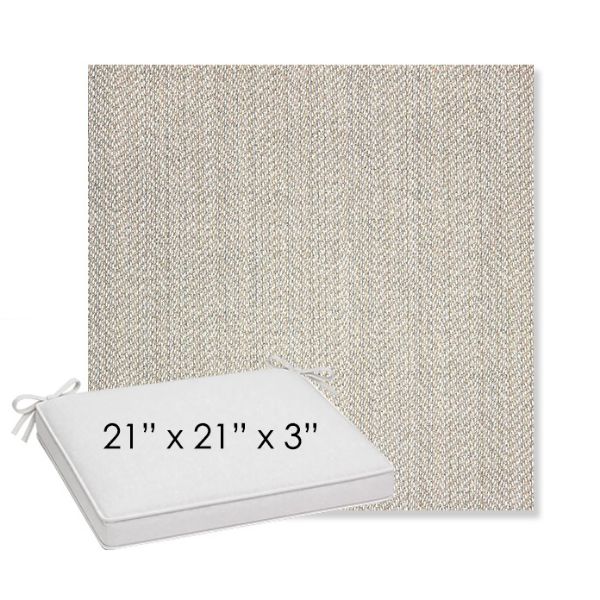 Picture of Posh Pebble | Sunbrella® 21" x 21" x 3" Outdoor Dining Cushion