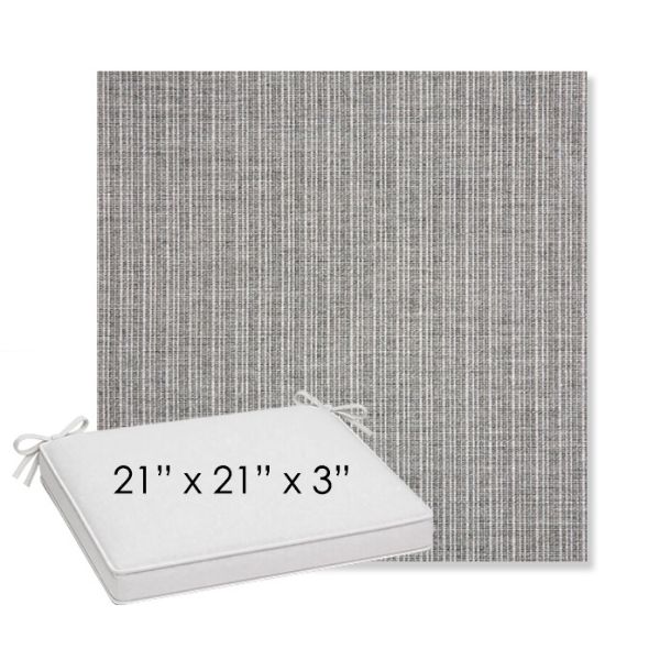 Picture of Proven Ash | Sunbrella® 21" x 21" x 3" Outdoor Dining Cushion