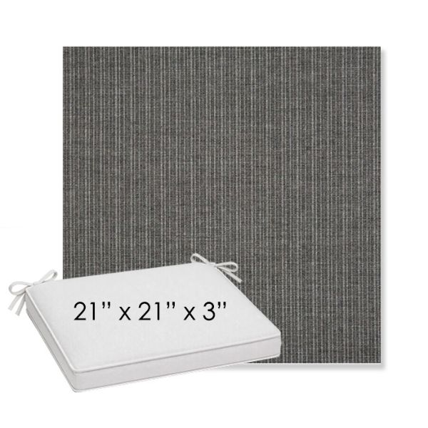 Picture of Proven Charcoal | Sunbrella® 21" x 21" x 3" Outdoor Dining Cushion