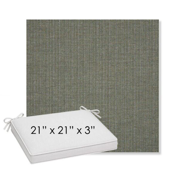 Picture of Proven Olive | Sunbrella® 21" x 21" x 3" Outdoor Dining Cushion