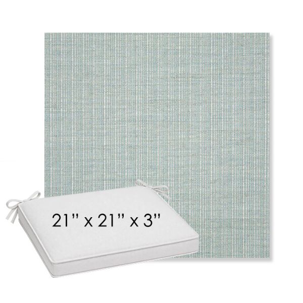 Picture of Proven Seaglass | Sunbrella® 21" x 21" x 3" Outdoor Dining Cushion