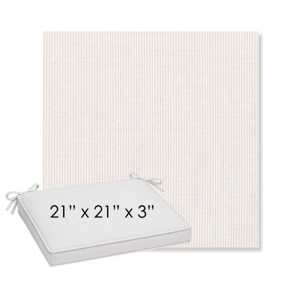 Picture of Replay Linen | Sunbrella® 21" x 21" x 3" Outdoor Dining Cushion